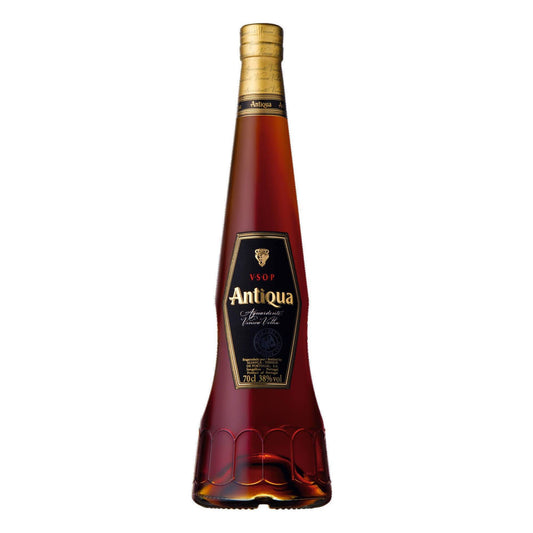 Antiqua VSOP Brandy 700ml 38% ABV Portuguese aged wine brandy matured five years in Portuguese oak with dried fruit and coffee notes