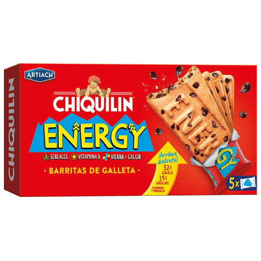 Artiach Chiquilín Energy Chocolate Chip Cookies 200g pack (5 units) – Spanish biscuits with chocolate chips – Cookies and Rusks – South African Products – Chocolate
