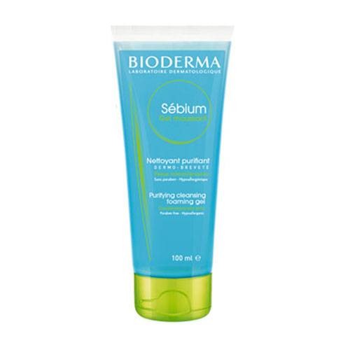 Bioderma Sebium Gel Moussant 100ml purifying cleansing gel oily skin face wash skincare Beauty Hygiene and Personal Care
