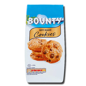 Bounty Cookies 180g pack – crunchy coconut biscuits with smooth milk chocolate chunks – Cookies and Rusks – South African Products – Chocolate