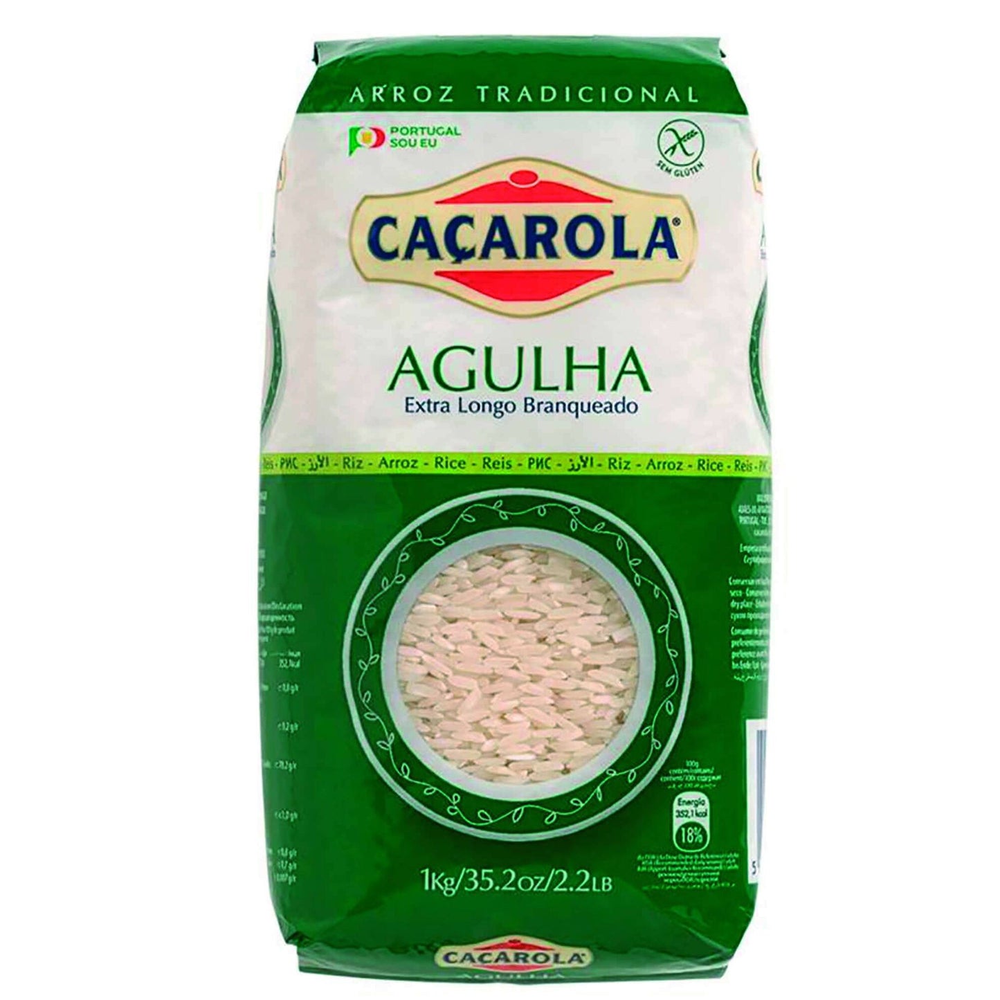 Cacarola Agulha Extra Long Grain Rice 1kg premium portuguese long grain rice pantry essentials rice and grains traditional cooking