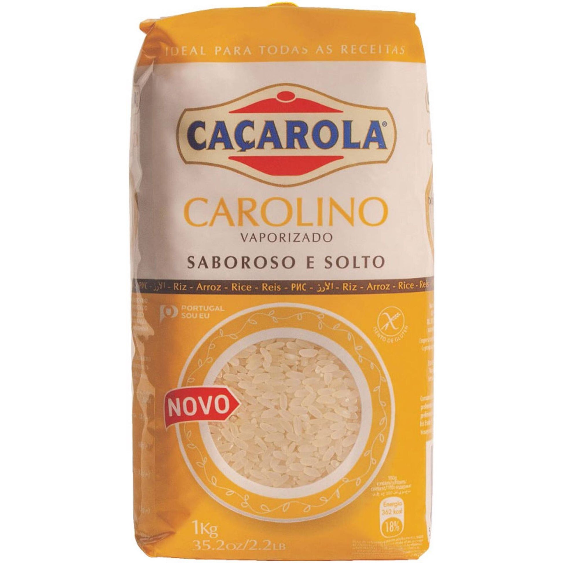 Cacarola Carolino Steamed Rice 1kg premium portuguese medium grain rice pantry essentials rice and grains world foods cooking rice