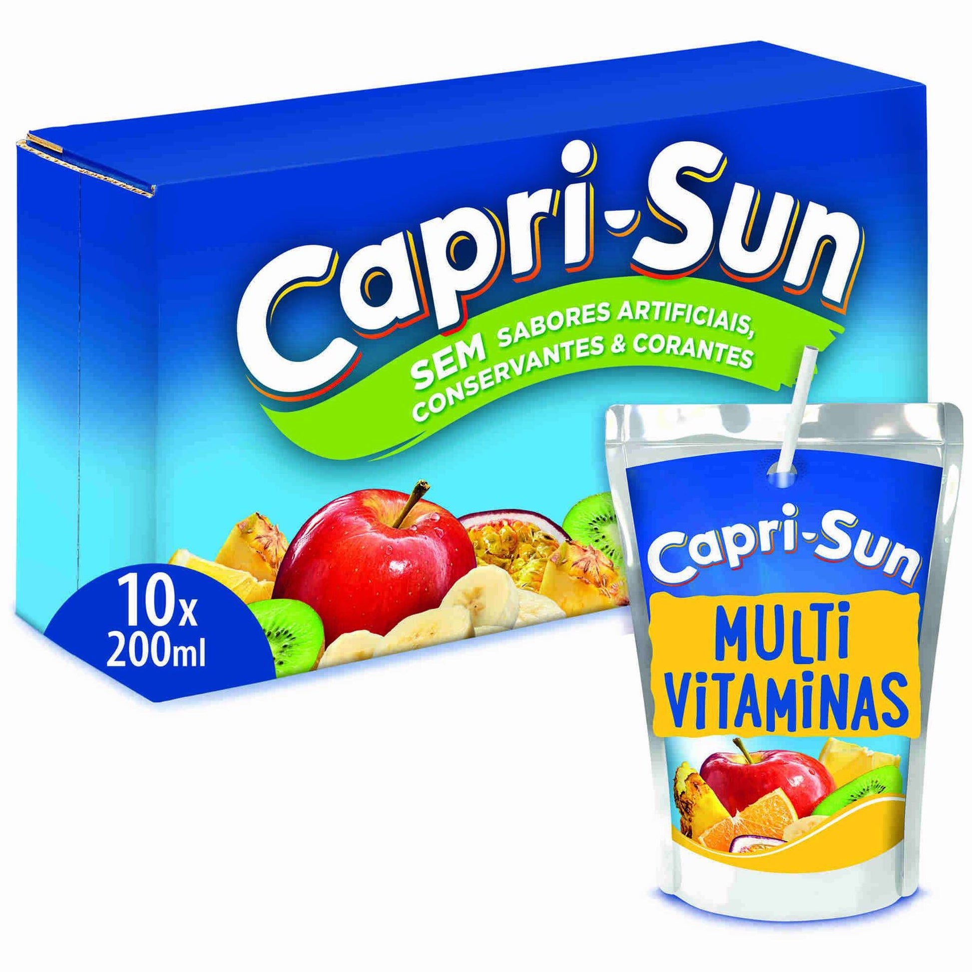 Capri Sun Multi Vitamin Juice 10x200ml multipack fruit juice pouches lunch box drinks