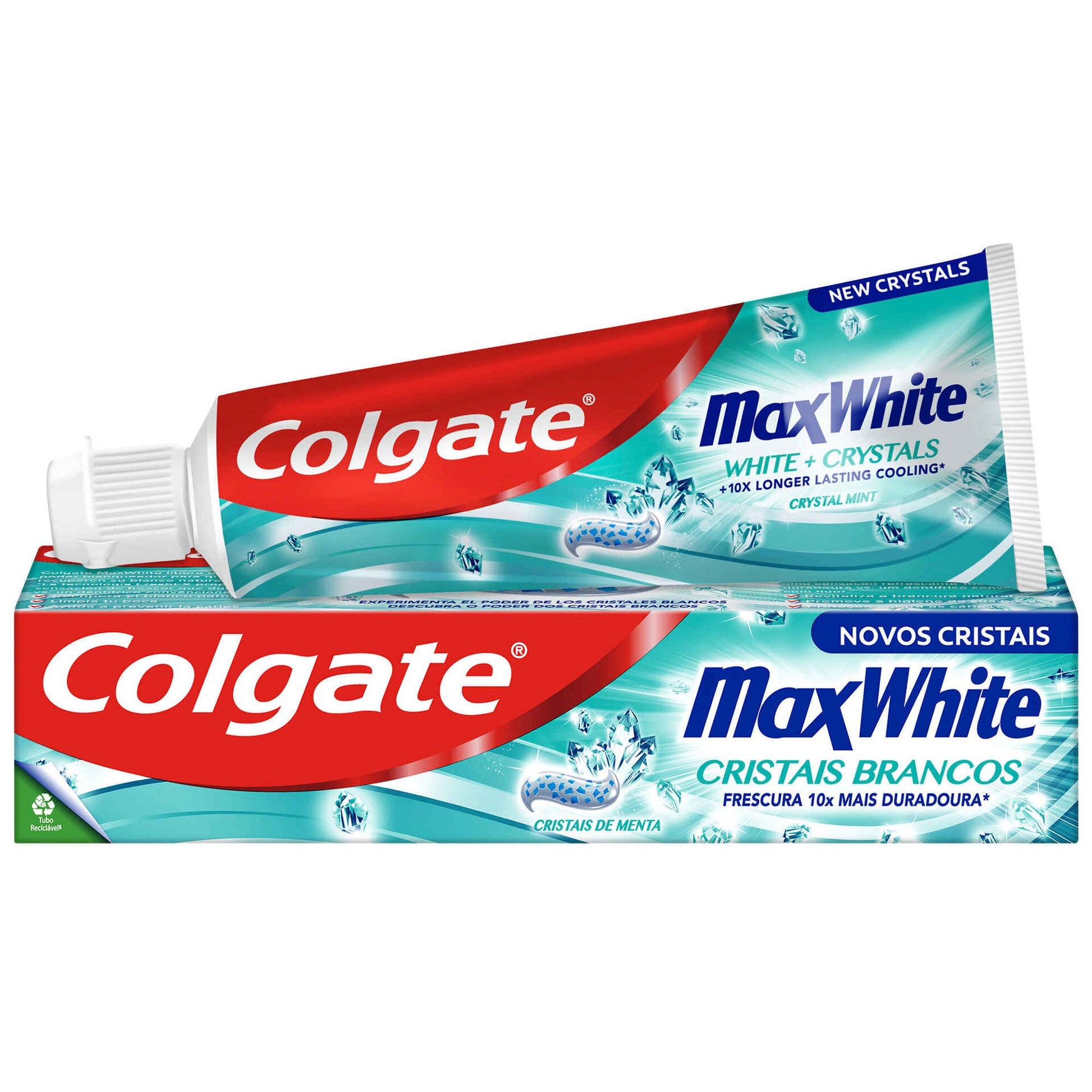Colgate max white crystal toothpaste 75ml fluoride whitening toothpaste fresh breath oral care family hygiene