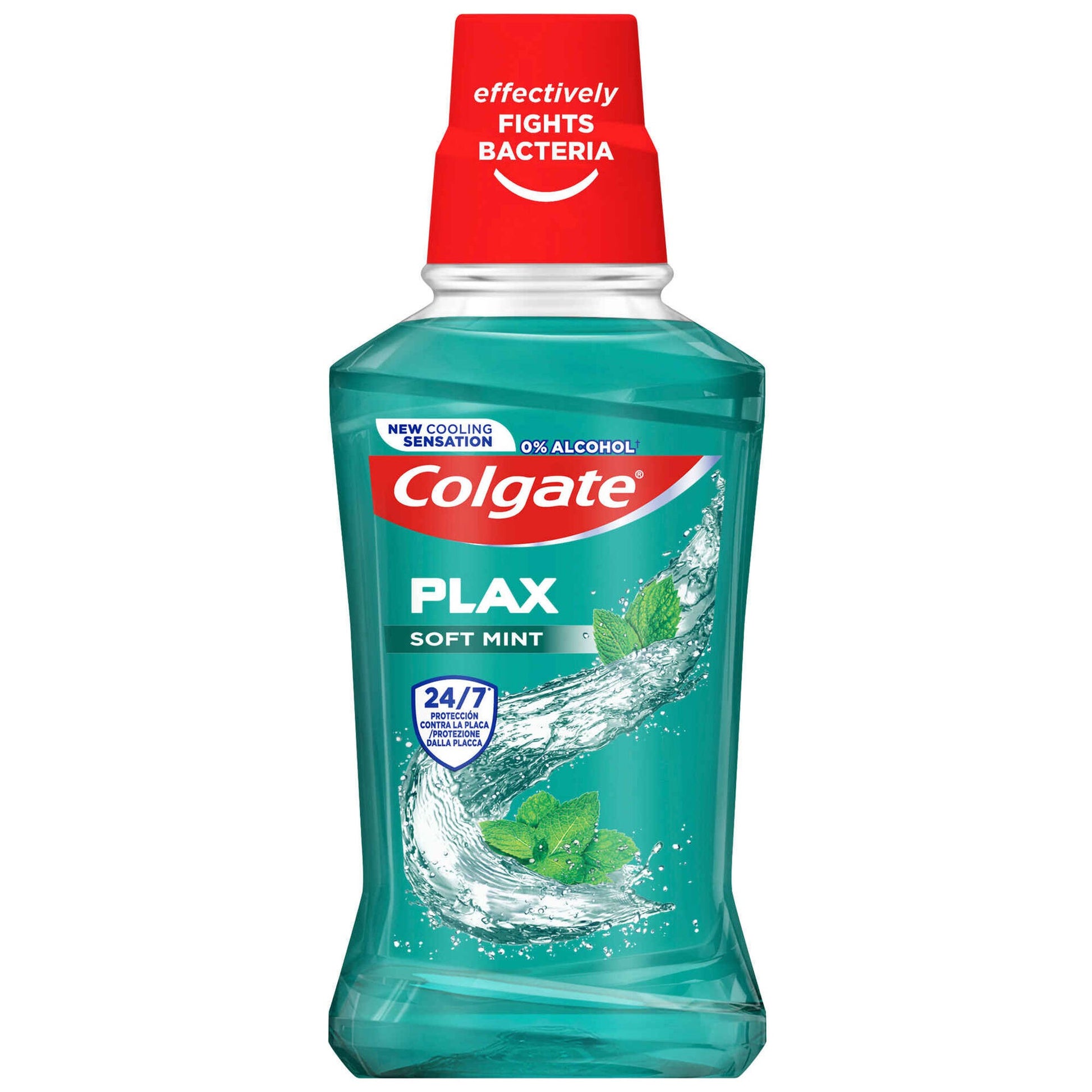 Colgate plax mild mint mouthwash 500ml alcohol free oral rinse fresh breath family oral hygiene