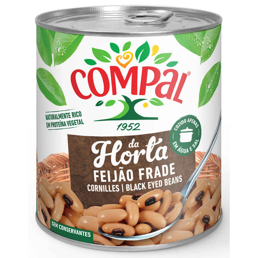 black eyed beans Feijão Frade cooked 845g canned legumes premium pantry beans and chickpeas
