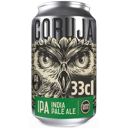 Coruja India Pale Ale Beer 330ml can 5.7 percent ABV Portuguese IPA craft beer can Beer Craft and Premium