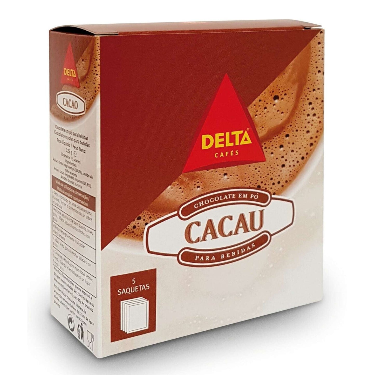 Delta chocolate powder 125g cocoa drink, hot chocolate and milk shakes, Portuguese UK and South African household favourite, family cocoa powder