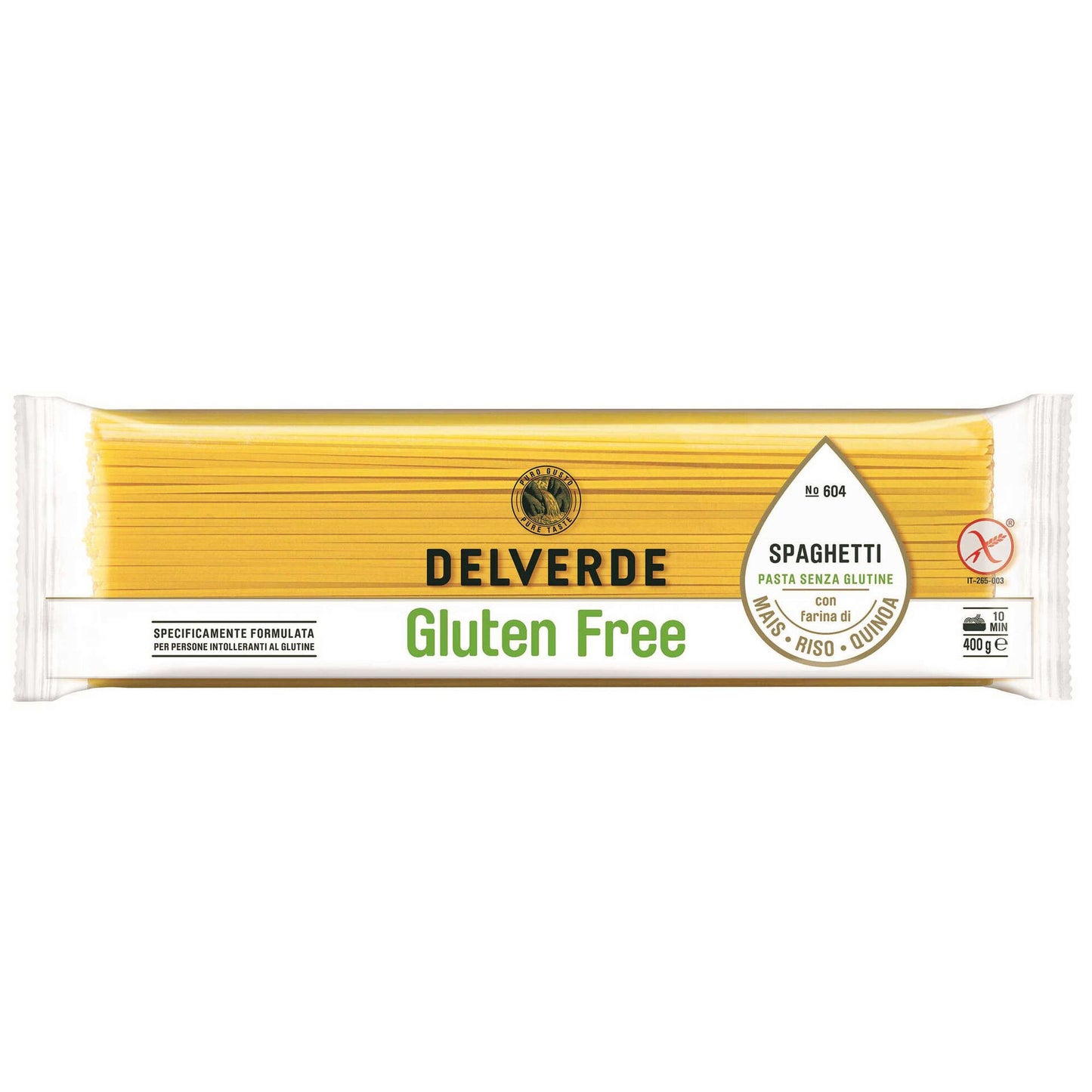 Delverde gluten free spaghetti pasta 400g Italian maize rice flour spaghetti premium gluten free pasta