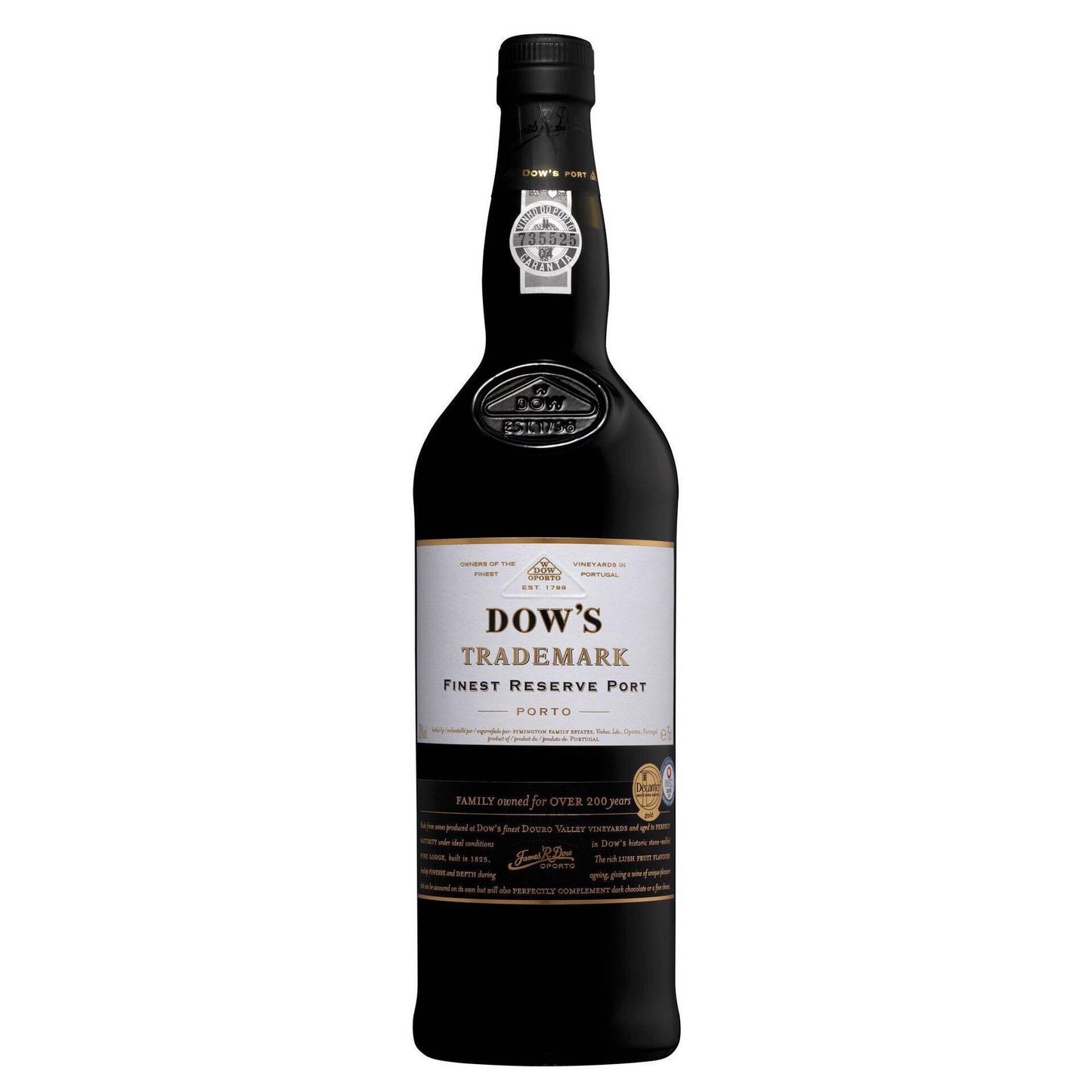 Dows Trademark Reserve porto wine 750ml 20% ABV Portuguese port wine premium reserve rich smooth dessert wine Port Wine Beer Spirits and Wine