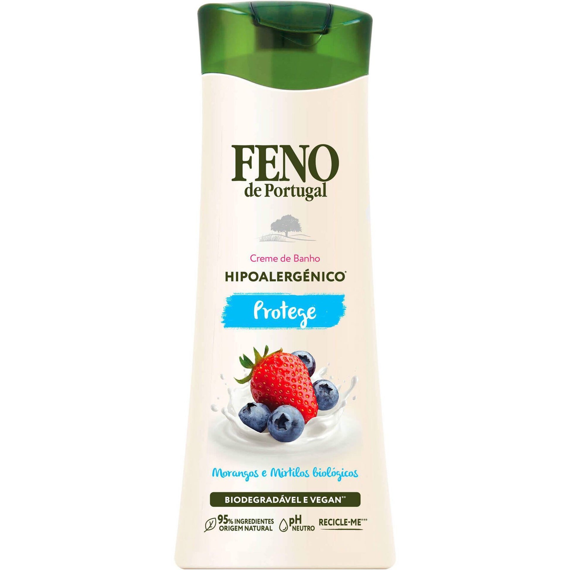 Feno hypoallergenic strawberry and blueberry shower cream 650ml berry body wash sensitive skin bath and shower moisturizing skin care personal hygiene