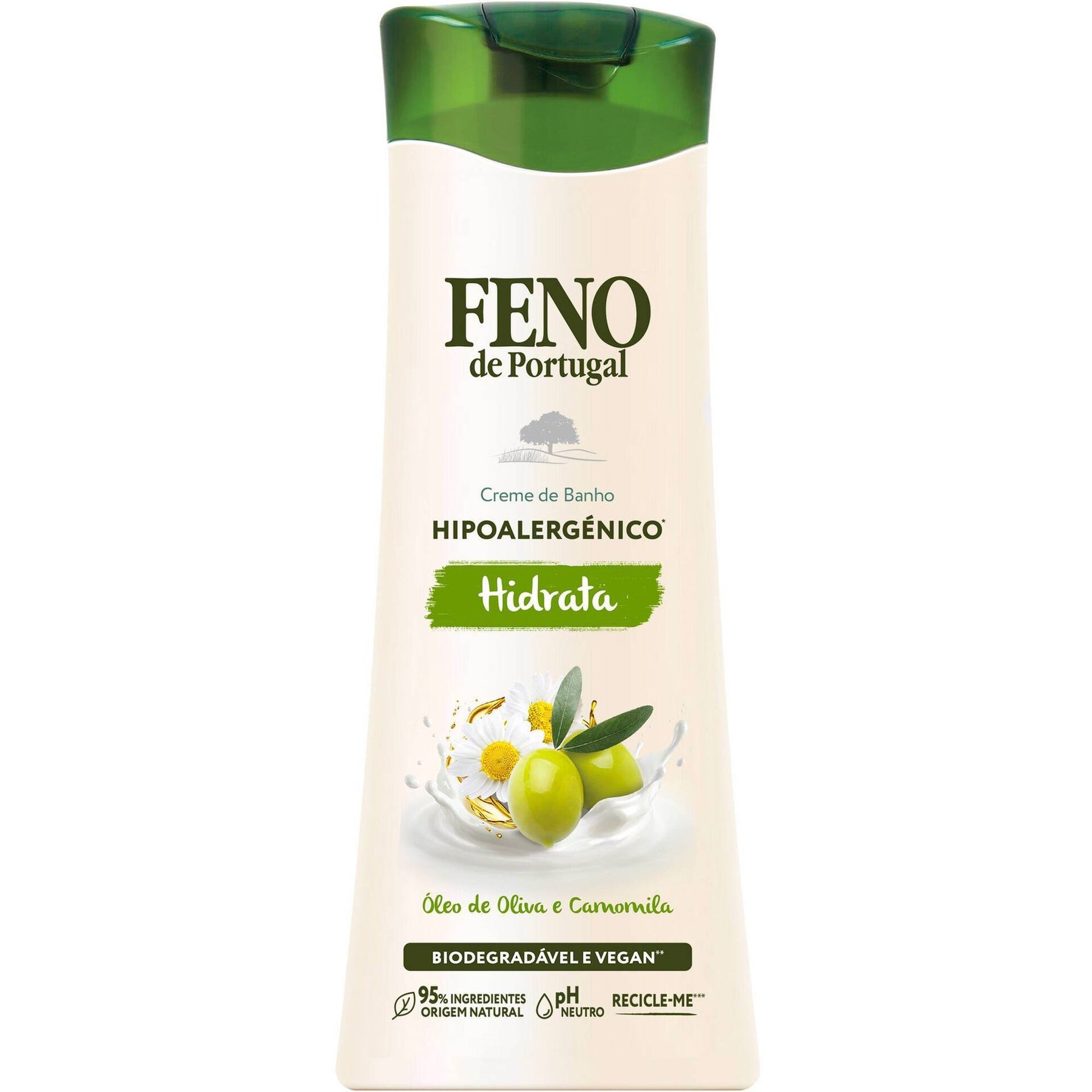 Feno olive oil hypoallergenic bath cream 650ml moisturizing body wash chamomile oat bath and shower skin care personal hygiene