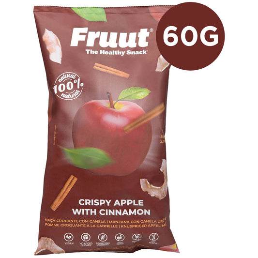 Fruut Apple with Cinnamon 60g Natural Fruit Crisps Dried Fruits Veggies and Nuts South African Products