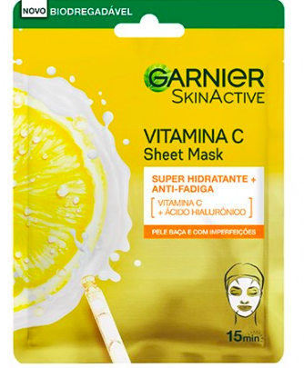 Garnier Skin Active vitamin C facial mask single use hydrating brightening sheet mask skincare