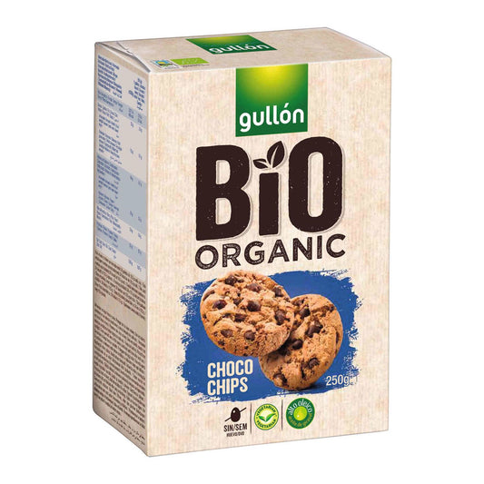 Gullón Chocolate Chip Cookies 250g pack – crunchy golden biscuits with chocolate chips – Cookies and Rusks – South African Products – Chocolate