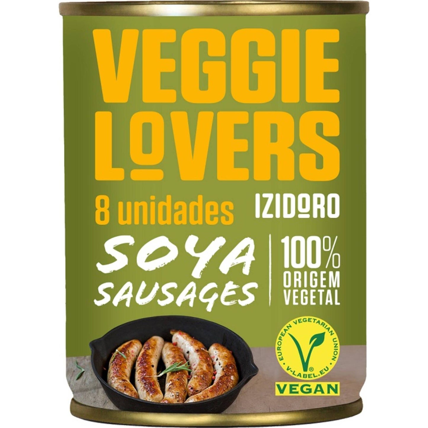 Izidoro Veggie Lovers soy sausages 8 pack 360g vegan canned soy sausages plant based pantry food