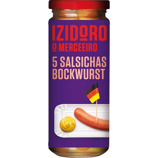 Izidoro bockwurst sausages in glass jar 8 pack 650g preserved european sausages pantry food