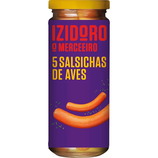 Izidoro poultry sausages in glass jar 5 pack 400g gluten free preserved poultry sausages pantry meat