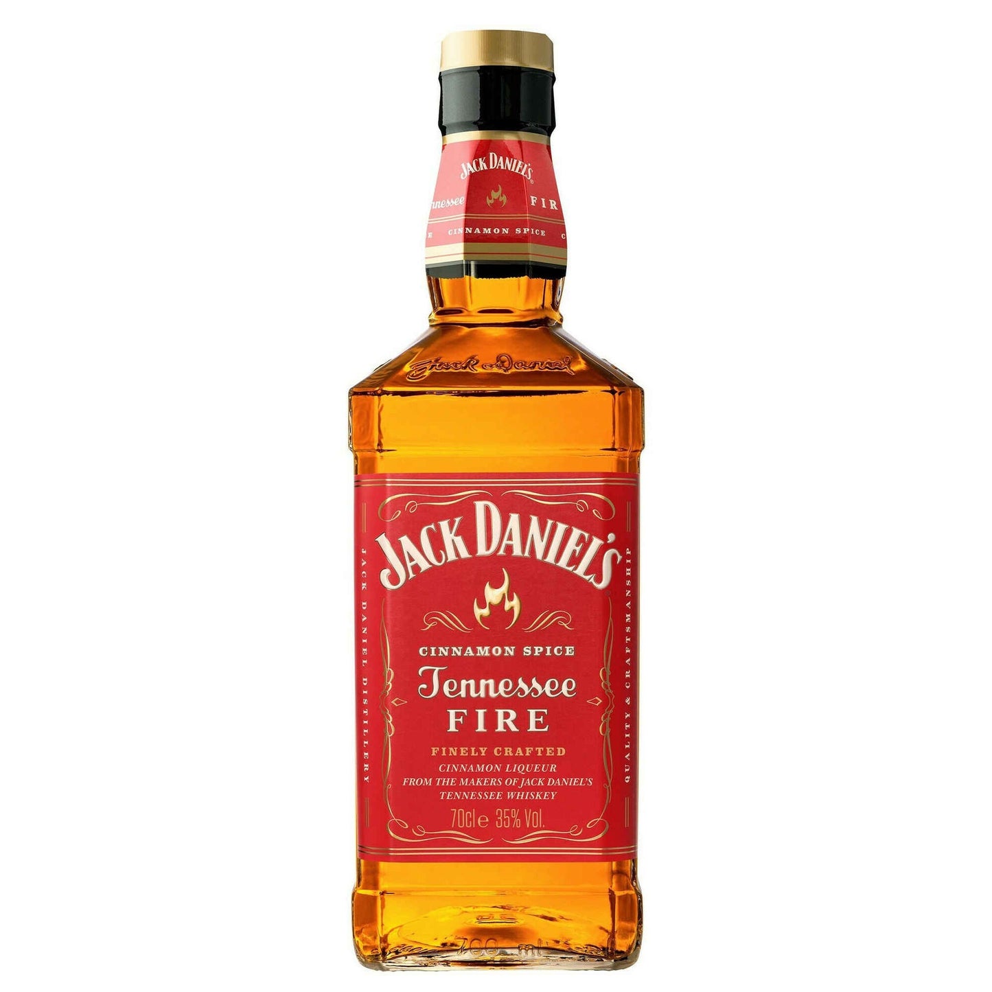 Jack Daniels Tennessee fire whiskey liqueur 700ml 35% ABV cinnamon flavoured whiskey spicy sweet spirit drink Whiskey Beer Spirits and Wine