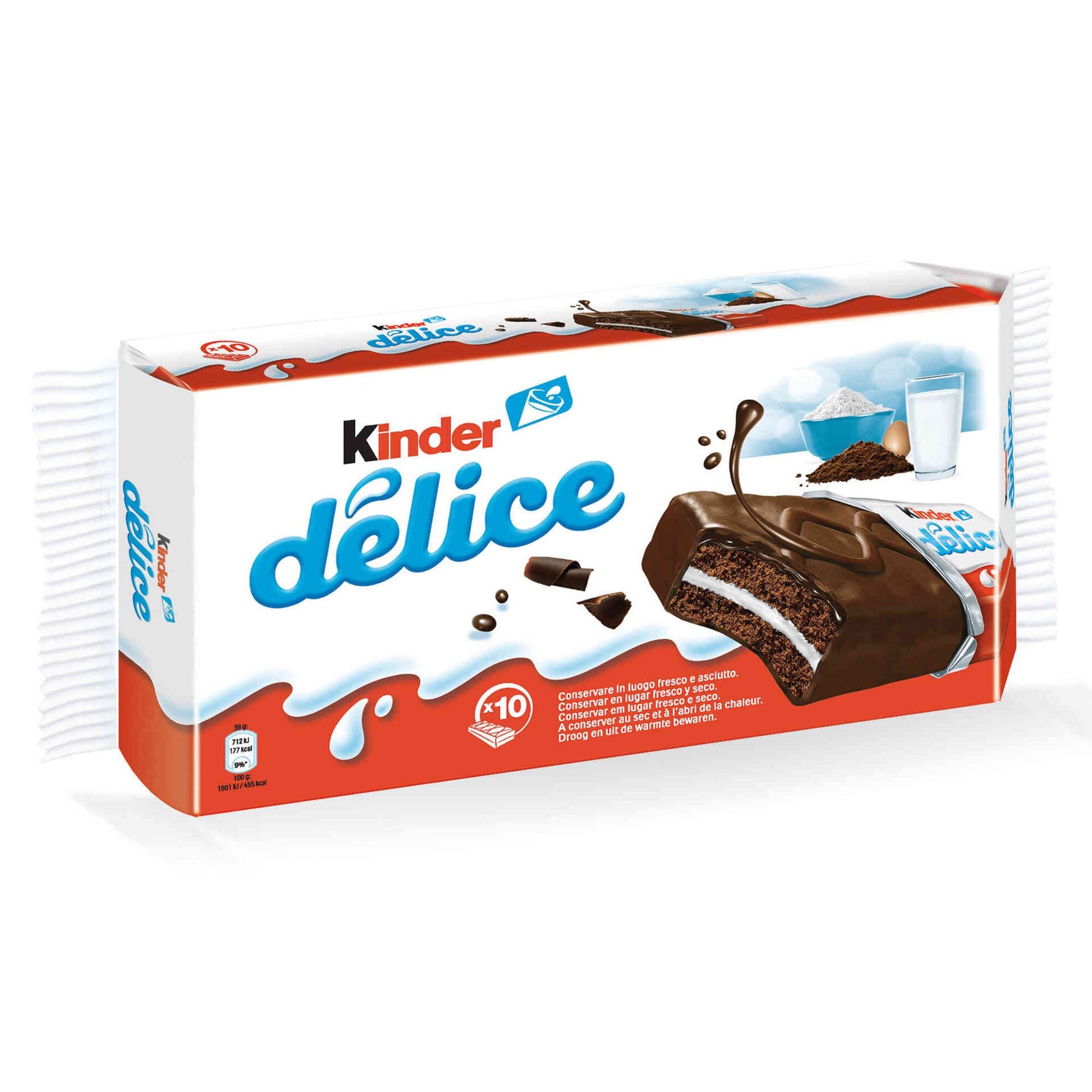 Kinder Délice Chocolate Snack – 10 Pack – children youth cereals – breakfast cereals