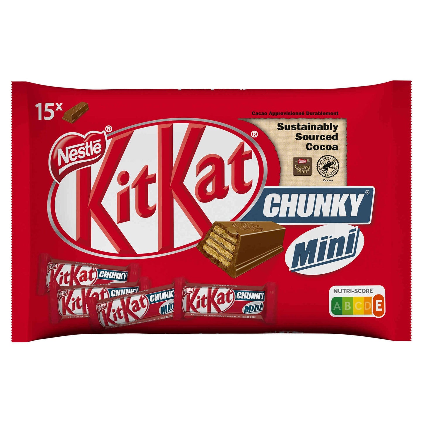 KitKat Chunky Mini Milk Chocolate Bars Multipack 250g Nestle mini wafer chocolate bars Chocolate Bars multipack