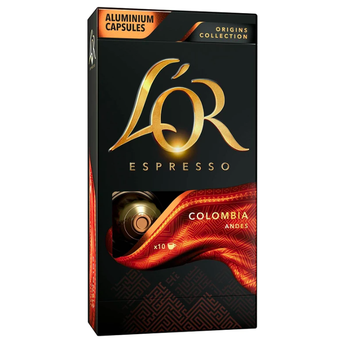 LOR Colombia Nespresso capsules 10 caps single origin coffee pods Colombian espresso smooth balanced premium coffee