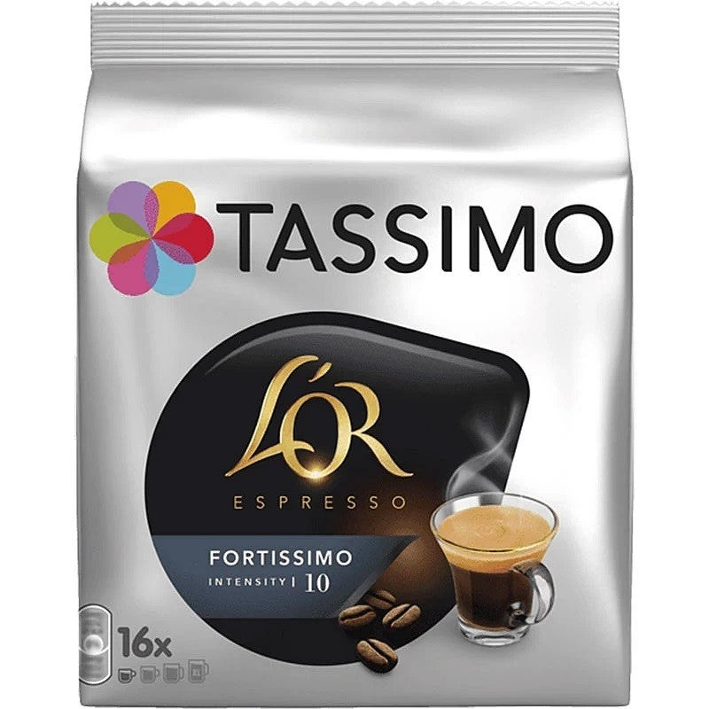 LOR Tassimo Fortissimo pods 16 drinks intensity 10 T-Discs espresso coffee Tassimo