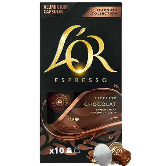 LOR chocolate Nespresso capsules 10 caps flavoured coffee pods chocolate espresso smooth rich coffee capsules