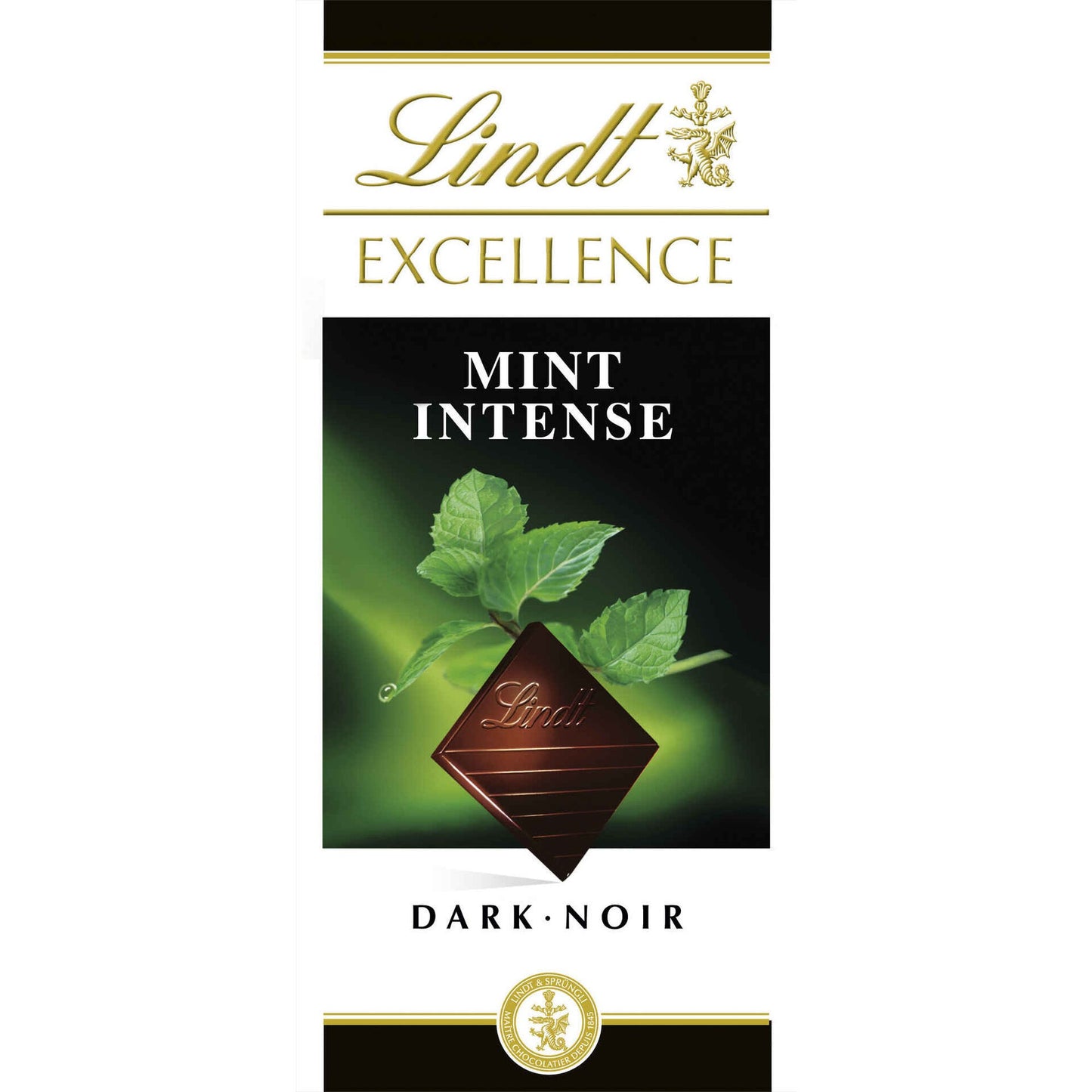 Lindt Excellence dark chocolate with mint tablet 100g slab Chocolate Tablets and Slabs