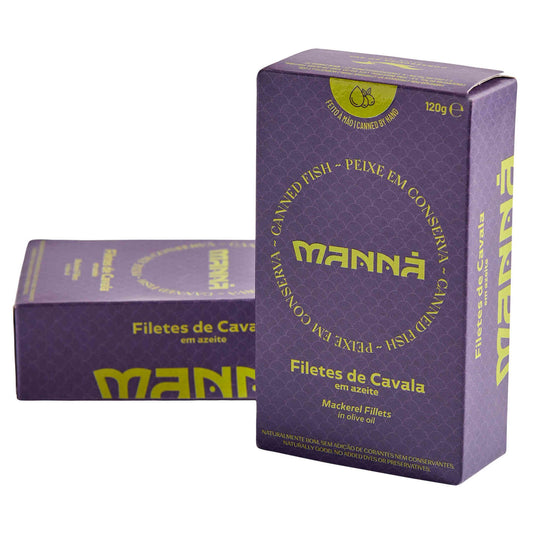 Manna mackerel fillets in olive oil 120g premium canned mackerel seafood pantry fish fillets