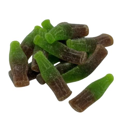 Mini sugar cola bottle gummies by weight sugar coated cola gummy sweets pick and mix