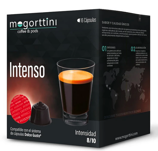 Mogorttini Extra Intense Dolce Gusto capsules extra strong espresso coffee pods compatible coffee capsules and pods