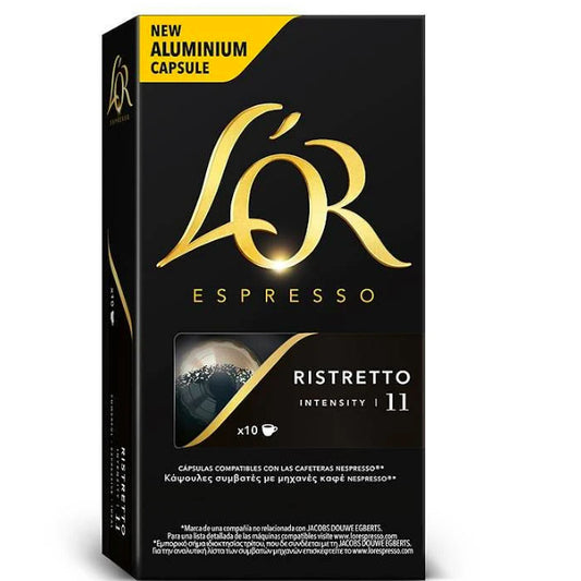 Nespresso LOR Ristretto intensity 11 capsules 10 pack strong espresso pods Nespresso Original