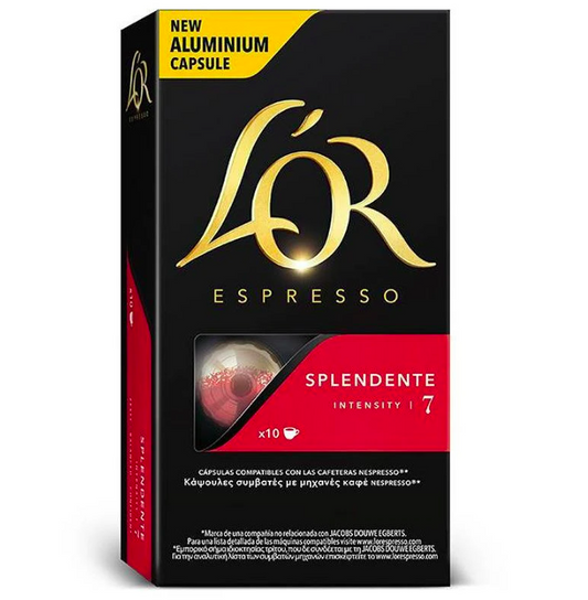 Nespresso LOR Splendente intensity 7 capsules 10 pack smooth espresso pods Nespresso Original