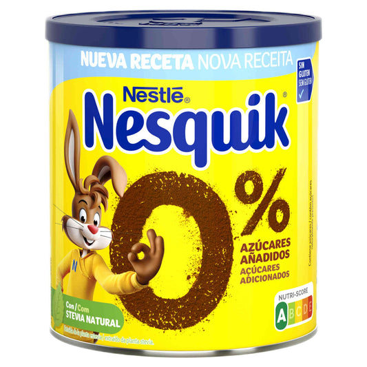 Nestle Nesquik 0 percent gluten free chocolate drink 320g family cocoa drink, no added sugars, hot chocolate and milk shakes, UK and South African household favourite