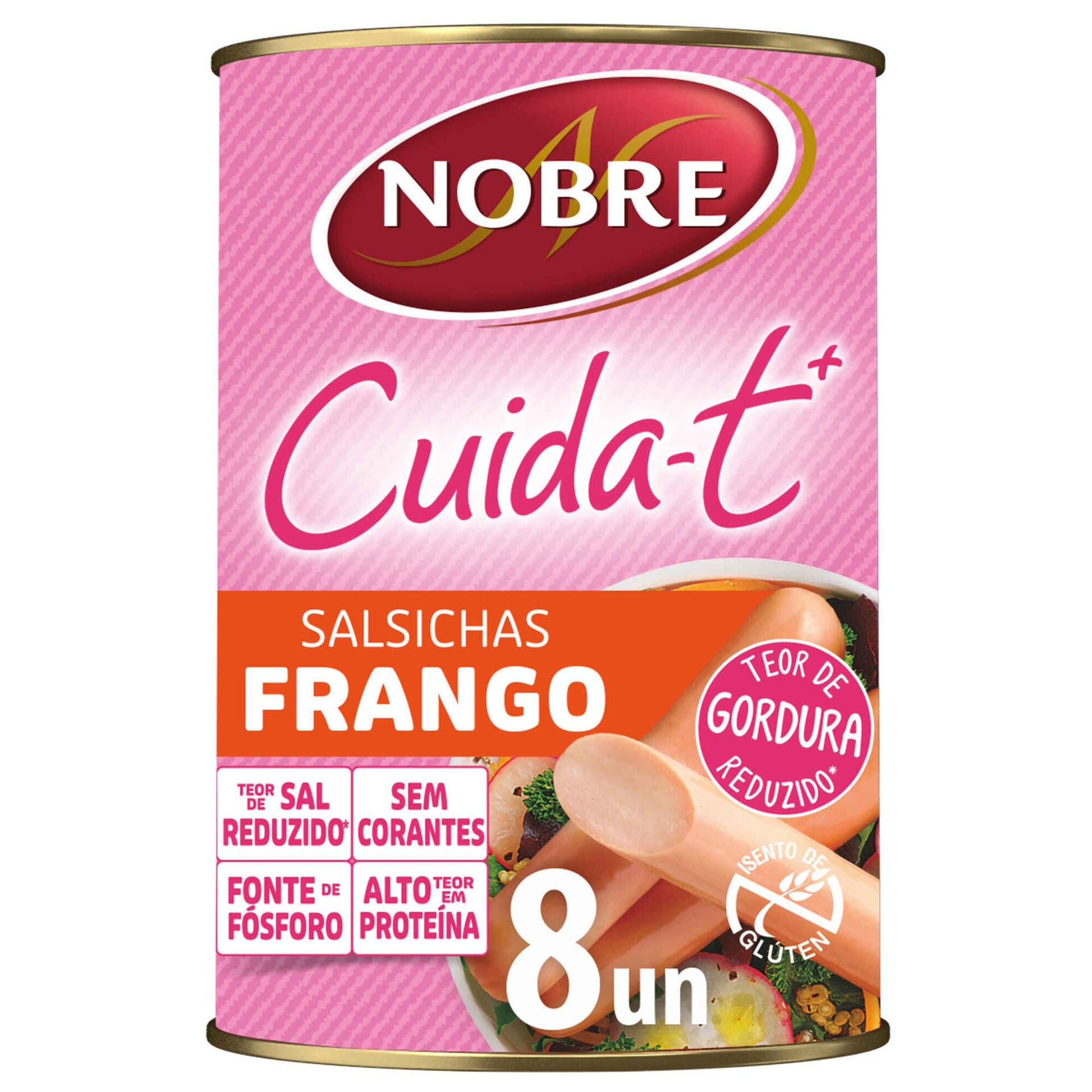 Nobre Cuida-T chicken sausages 8 pack 350g gluten free canned chicken sausages pantry food