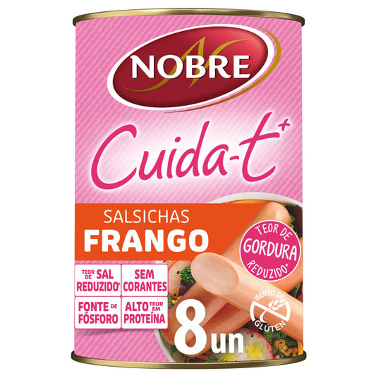 Nobre Cuida-T chicken sausages 8 pack 350g gluten free canned chicken sausages pantry food