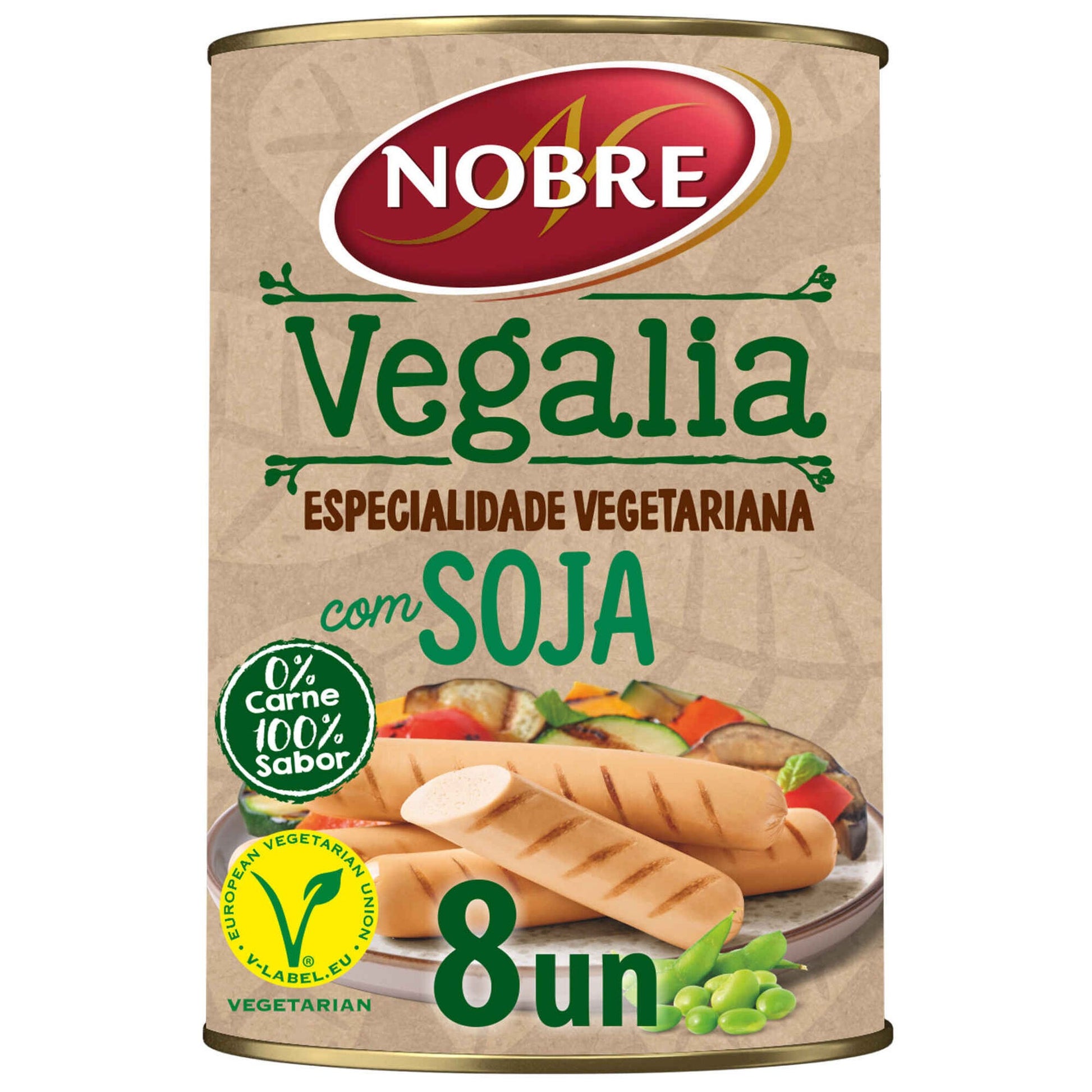 Nobre Vegalia soy sausages 8 pack 350g vegan canned soy sausages plant based pantry food