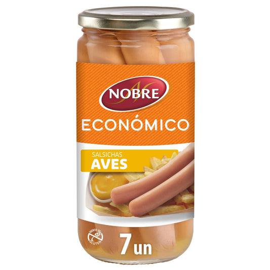 Nobre poultry sausages in glass jar 7 pack 650g gluten free preserved poultry sausages pantry meat