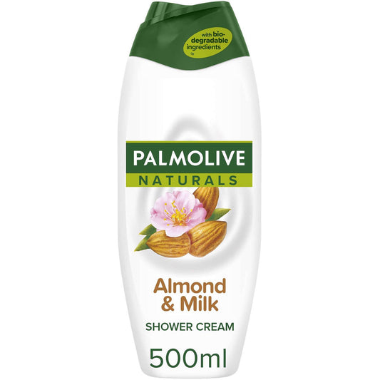 Palmolive naturals almond and milk shower gel 500ml nourishing body wash bath shower hygiene