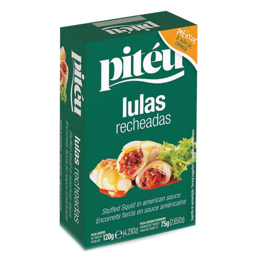 Pitéu stuffed squid 115g premium canned squid portuguese seafood pantry gourmet fish