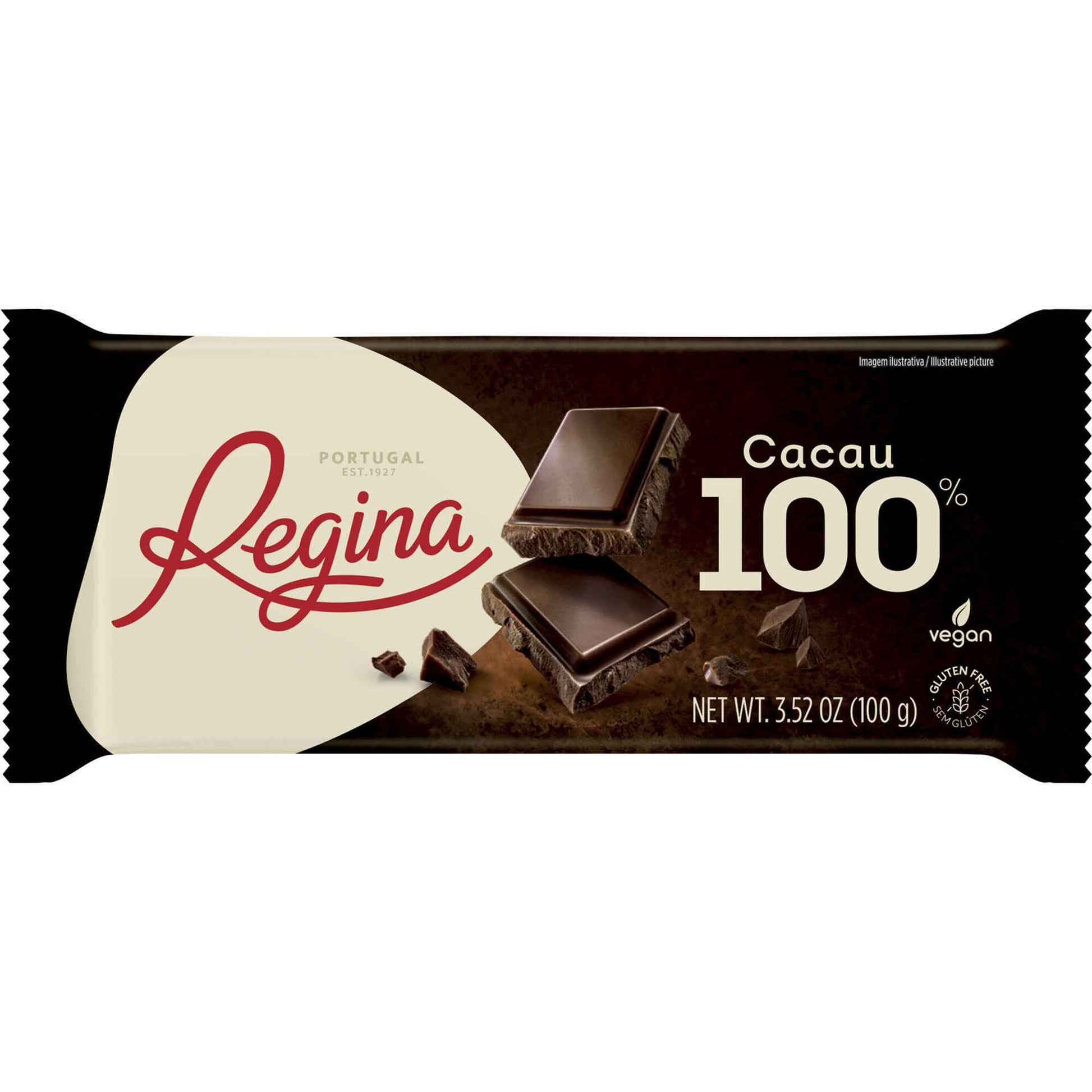 Regina 100 percent cocoa dark chocolate tablet 100g gluten free slab Chocolate Tablets and Slabs