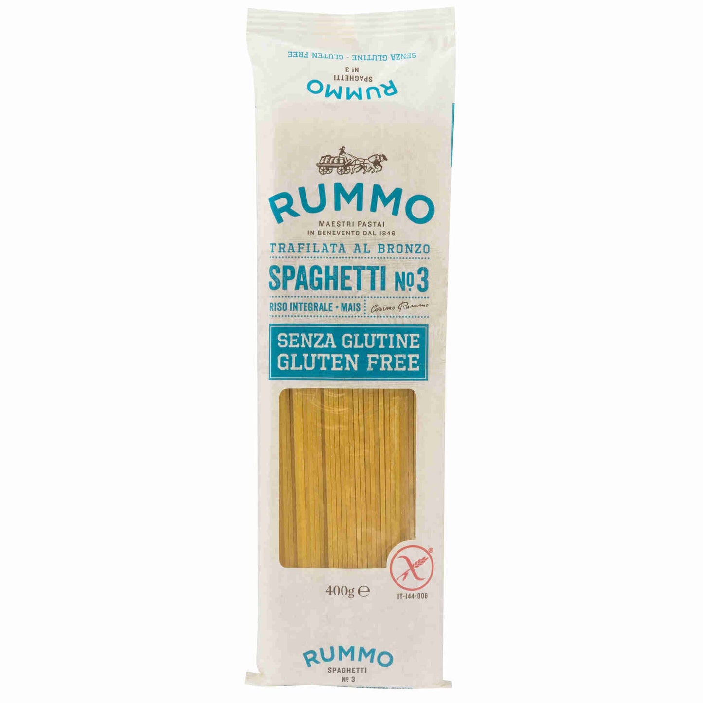 Rummo gluten free spaghetti pasta 400g Italian maize rice flour spaghetti premium gluten free pasta