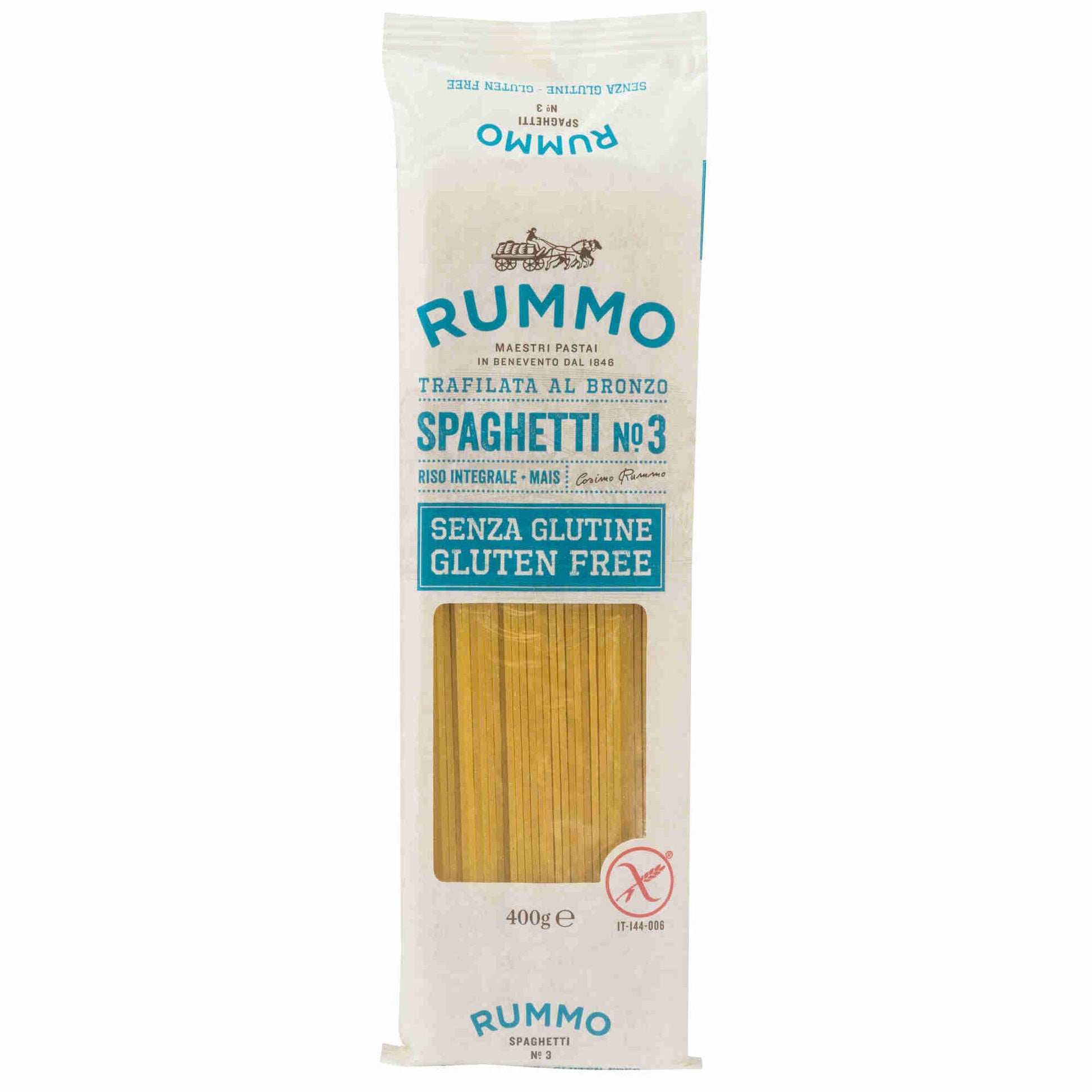Rummo gluten free spaghetti pasta 400g Italian maize rice flour spaghetti premium gluten free pasta