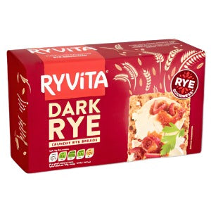 Ryvita Dark Rye Crispbread 200g wholegrain crispbread healthy bread alternative fibre rich snack British Products