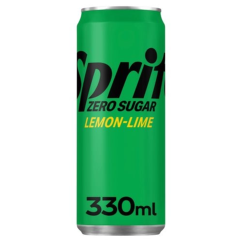Sprite Lemon Lime Zero Carbonated Soft Drink 330ml sugar free fizzy citrus soda can