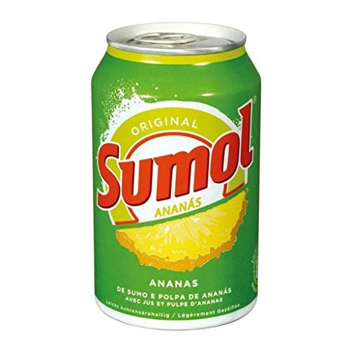 Sumol Pineapple Carbonated Soft Drink 330ml fizzy tropical fruit soda can