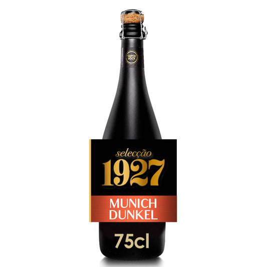 Super Bock 1927 Munich Dunkel 750ml 6 percent ABV dark lager Portuguese craft beer large glass bottle Beer Craft and Premium