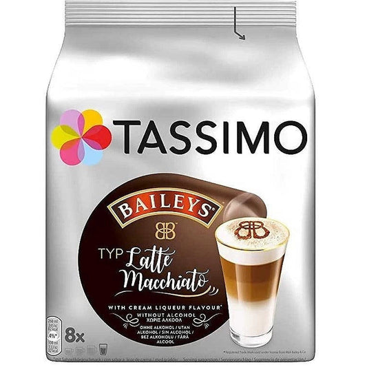 Tassimo Baileys latte macchiato pods 8 drinks T-Discs creamy coffee Tassimo