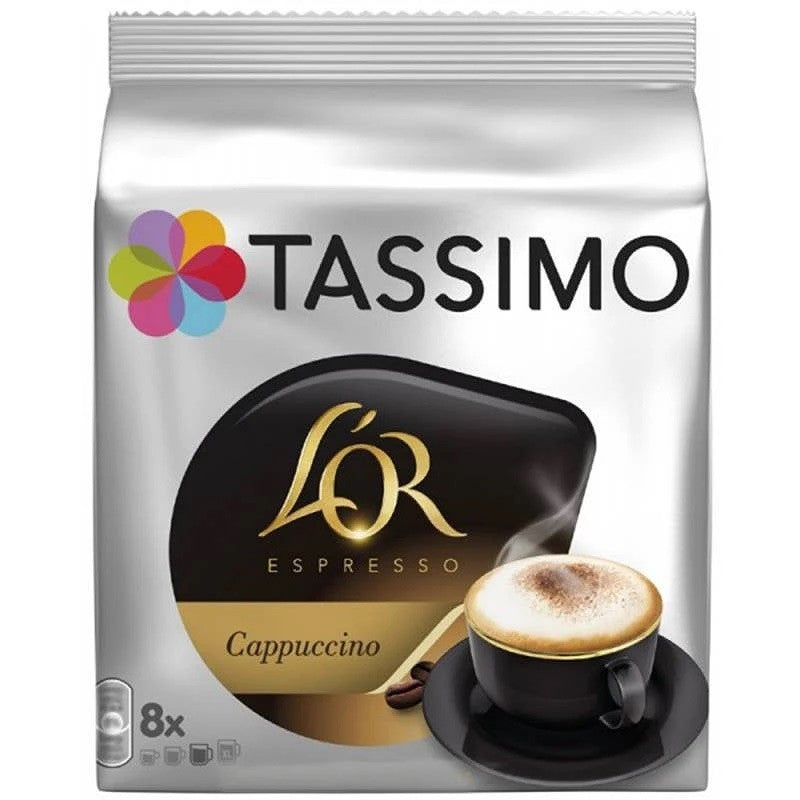 Tassimo LOR cappuccino pods 8 drinks T-Discs espresso milk coffee Tassimo